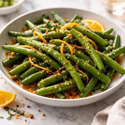 Image of Orange Soy Glazed Green Beans