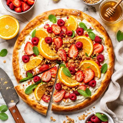 Image of Orange Strawberry Breakfast Pizza