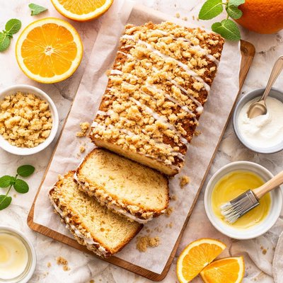 Image of Orange Streusel Loaf Cake