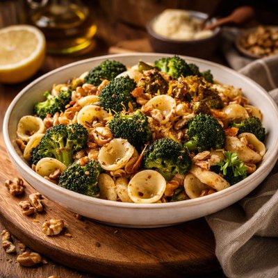 Image of Orecchiette with Roasted Broccoli and Walnuts