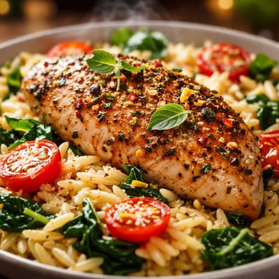 Image of Oregano Chicken with Orzo