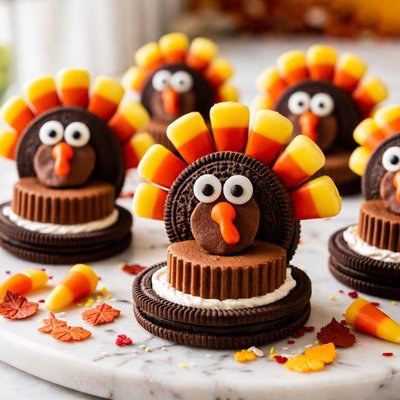 Image of Oreo Cookie Turkeys