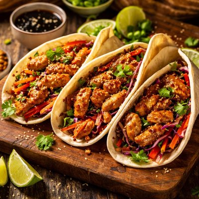 Image of Oriental Chicken in Tortillas