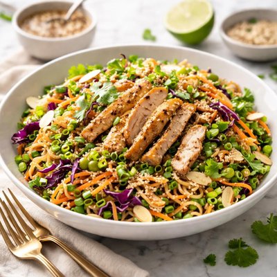 Image of Oriental Chicken Salad with Crunchy Ramen Noodles