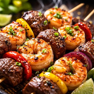 Image of Oriental Shrimp Steak Kabobs