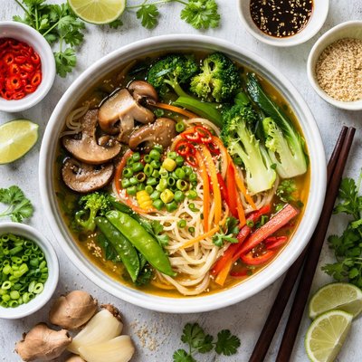 Image of Oriental Vegetable Noodle Soup