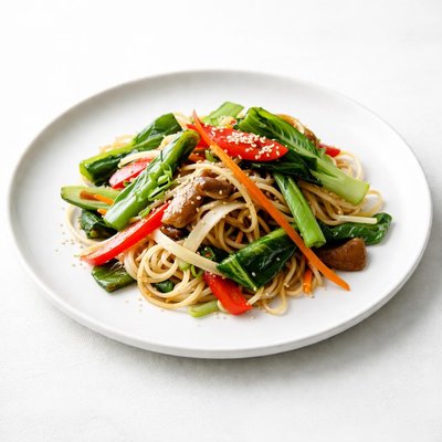 Image of Oriental Vegetables with Noodles