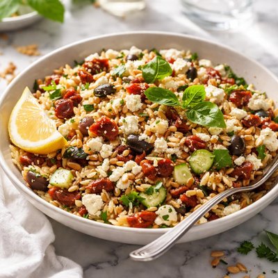 Image of Orzo and Sun Dried Tomato Salad