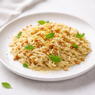 Image of Orzo Pignoli Pasta Pine Nuts