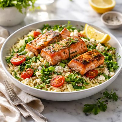 Image of Orzo Salmon Salad