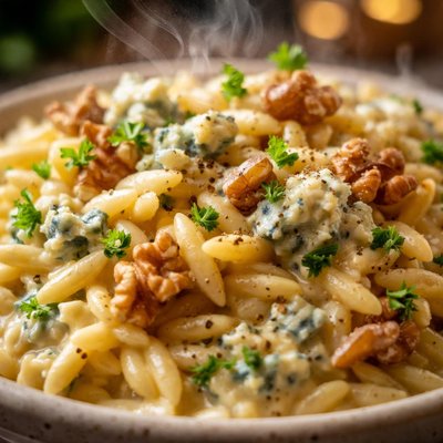 Image of Orzo with Blue Cheese and Walnuts