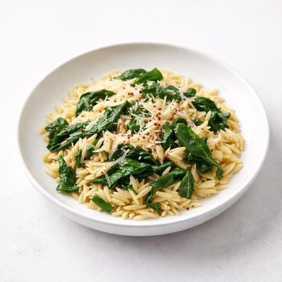 Image of Orzo with Wilted Spinach
