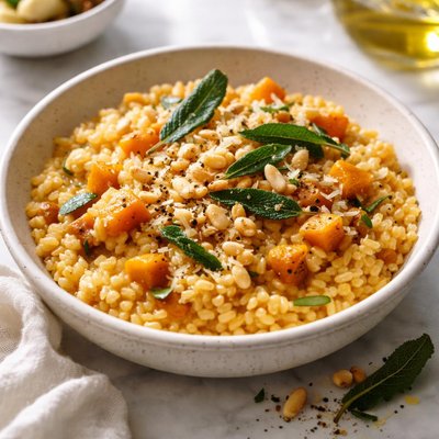 Image of Orzotto Con Zucca Barley Pumpkin Risotto