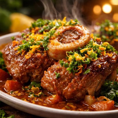 Image of Osso Bucco Veal Shanks with Lemon Tangerine Gremolata