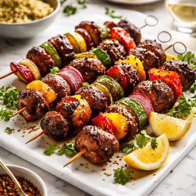 Image of Ostrich and Vegetable Sosaties