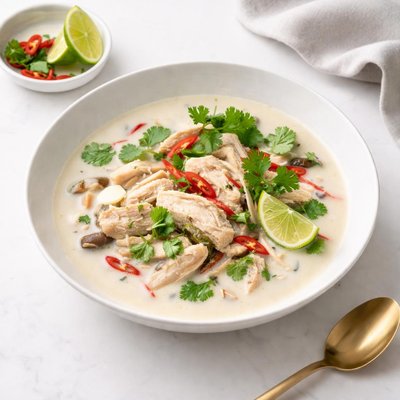 Image of Our Favorite Chicken and Coconut Soup Thai Style