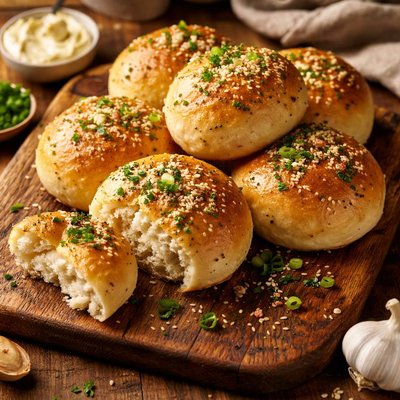 Image of Out of This World Garlic Onion Bread Machine Buns