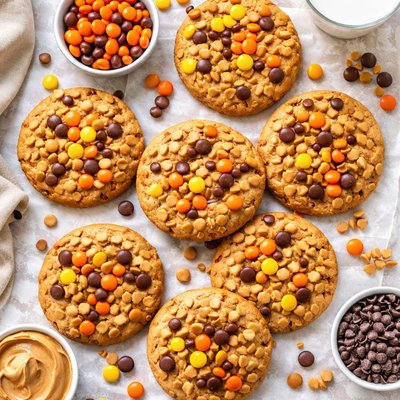 Image of Outrageous Reeses Pieces Cookies