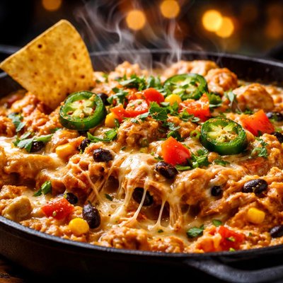 Image of Outrageous Warm Chicken Nacho Dip