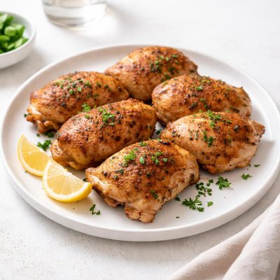 Image of Keto Oven-Baked Skinless Chicken Thighs