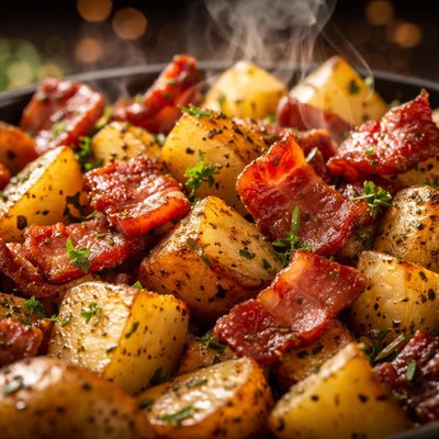 Image of Oven Baked Bacon and Potatoes