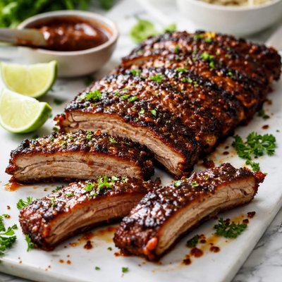Image of Oven Baked Bar B Qued Ribs