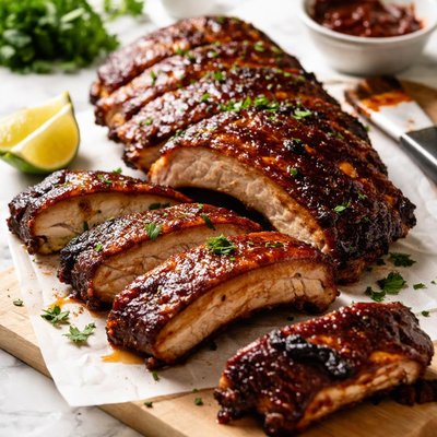 Image of Oven Baked Barbecue Style Baby Back Ribs
