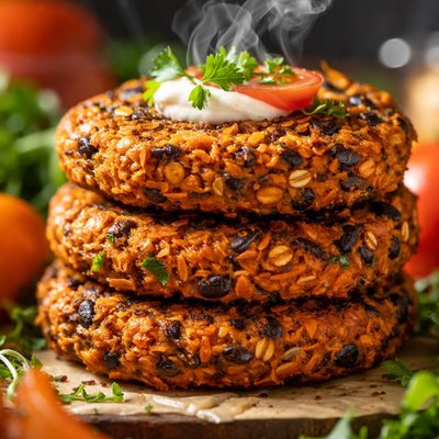 Image of Oven Baked Carrot Burgers