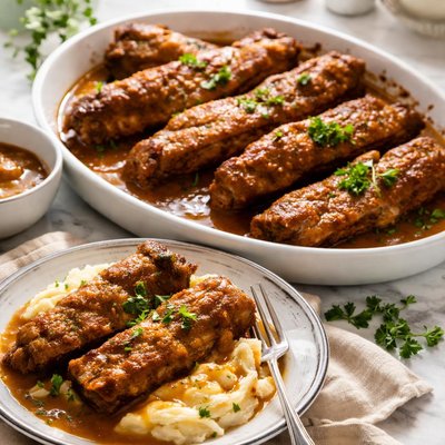 Image of Oven Baked Country Ribs with Gravy