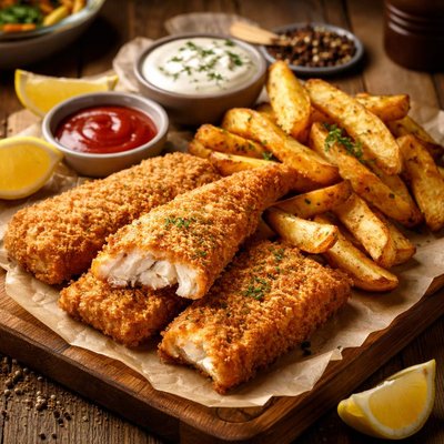 Image of Oven Baked Fish and Chips