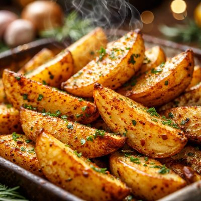 Image of Oven Baked Golden Potato Wedges