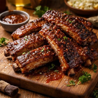 Image of Oven Baked Maple Barbecued Ribs