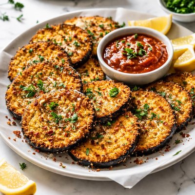 Image of Oven Baked Panko Breaded Eggplant No Mayo