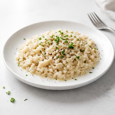 Image of Oven Baked Parmesan and Garlic Risotto