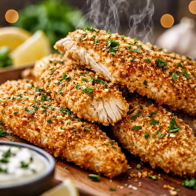 Image of Oven Baked Parmesan Chicken Strips