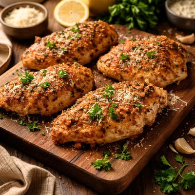 Image of Oven Baked Parmesan Romano Chicken