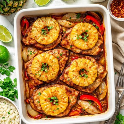 Image of Oven Baked Pineapple Pork Chops