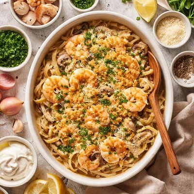 Image of Oven Baked Shrimp Stroganoff