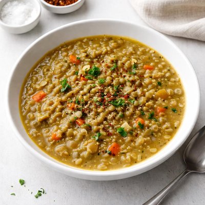 Image of Oven Baked Split Pea and Lentil Soup