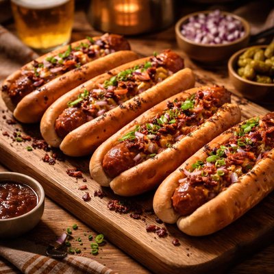 Image of Oven Barbecued Hot Dogs