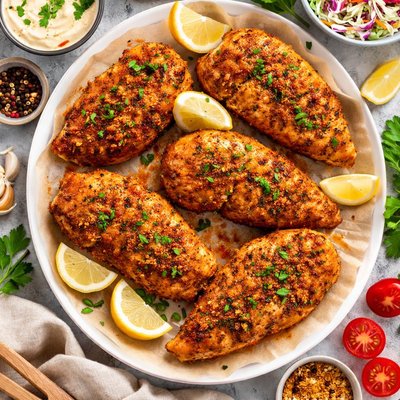 Image of Oven Fried Cajun Chicken Breasts