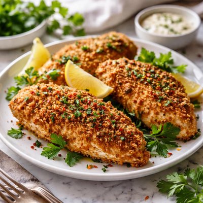 Image of Oven Fried Chicken Breasts or Fish