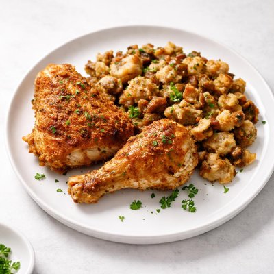 Image of Oven Fried Chicken N Dressing