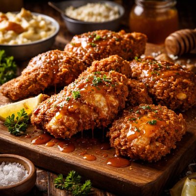 Image of Oven Fried Chicken with Honey Butter Sauce Ii