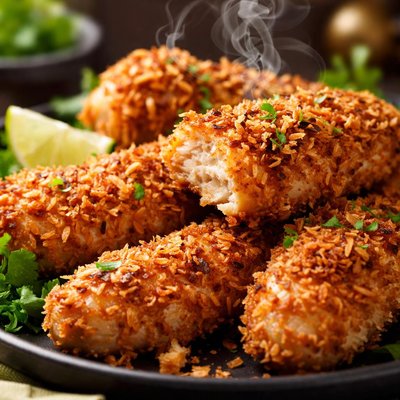 Image of Oven Fried Coconut Chicken