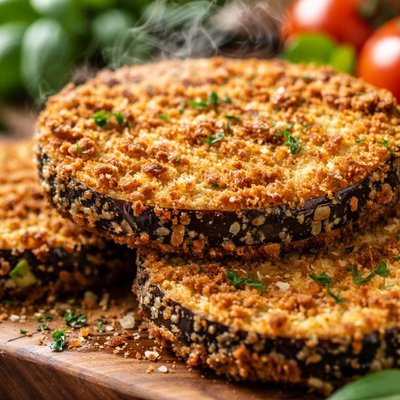 Image of Oven Fried Eggplant Cutlets