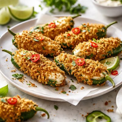 Image of Oven Fried Jalapeo Poppers