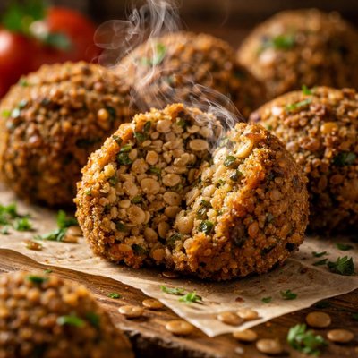 Image of Oven Fried Lentil Balls
