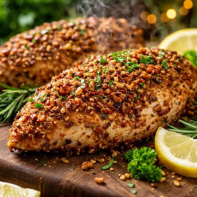 Image of Oven Fried Pecan Chicken Breasts