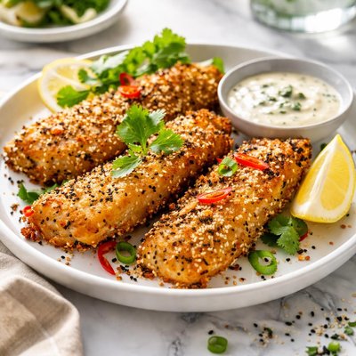 Image of Oven Fried Sesame Fish